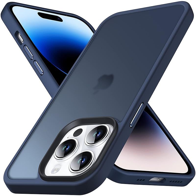 新品　Anqrp iPhone 14 Pro Max 用 ケース 半透明 耐衝撃 滑り止め 米軍MIL規格 指紋防止 マット感ケース ストラップホール付き ワイヤレス充電対応 スマホケース アイフォン14 プロマックス カバー 