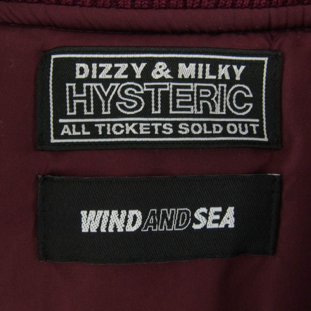 HYSTERIC GLAMOUR ヒステリックグラマー × WIND AND SEA ウィンダンシー 22AW  WDS-C-HYS-23-AP-Q1-04 ベロア ボンバー ジャケット ワインレッド系 S【美品】【中古】 - メルカリ