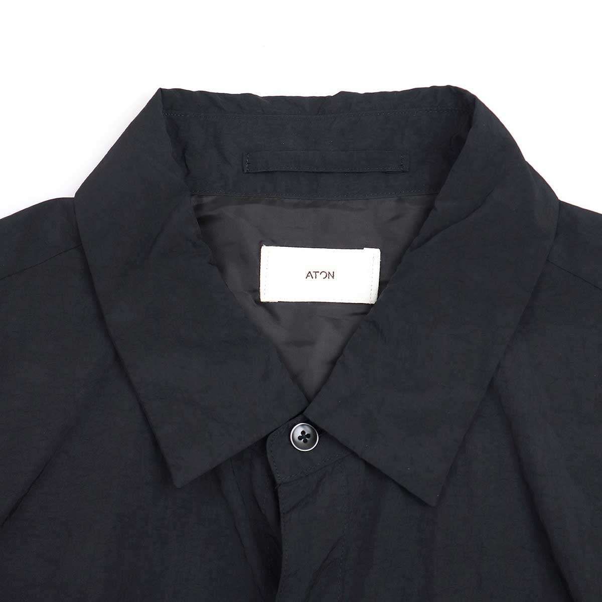 ATON エイトン HAND DYED NYLON SHIRT JACKET ナイロンシャツ