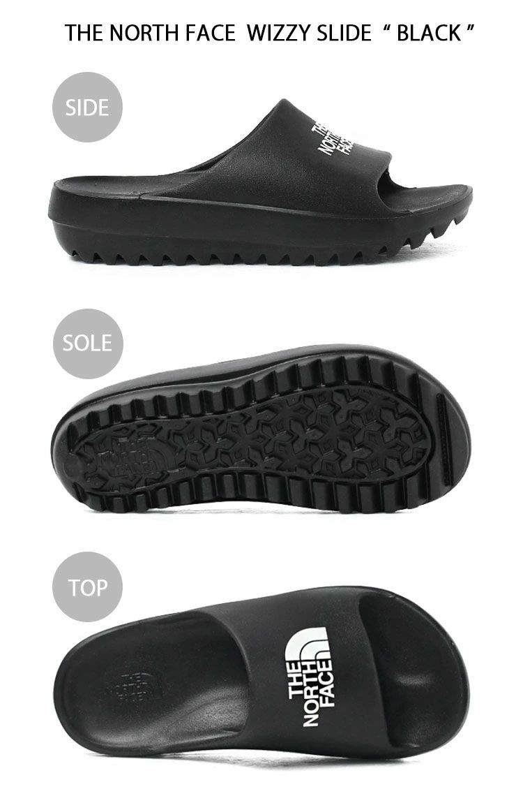 23 cm 24 25 26 27 28 THE NORTH FACE ノースフェイス サンダル WHIZZY SLIDE A BLACK シャワーサンダル スライドサンダル