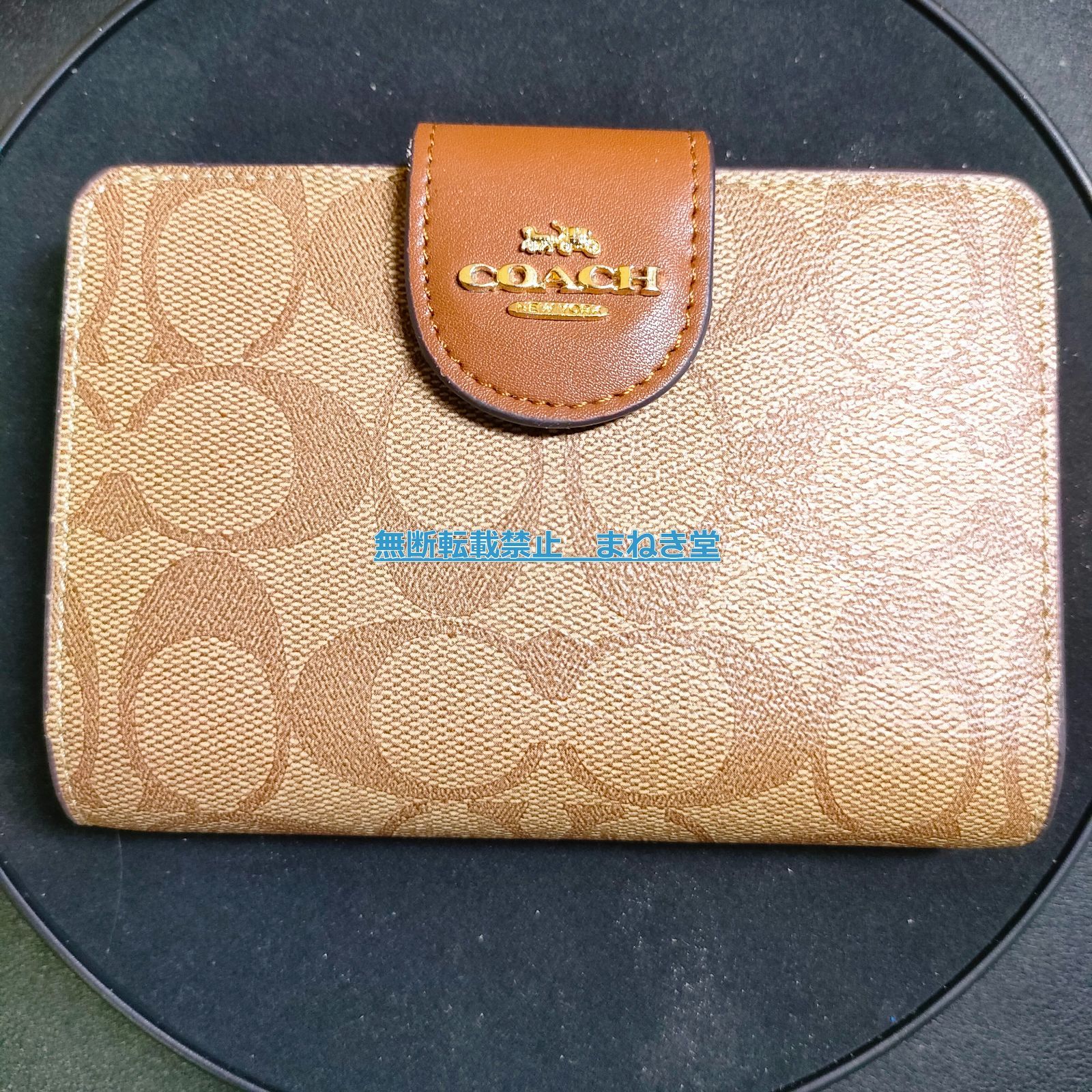 美品 コーチ COACH ミディアム コーナー ジップ ウォレット 二つ折り