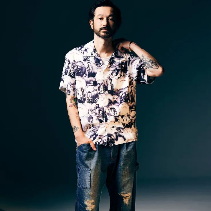 予約完売)glamb THE BLUE HEARTS Open Collar Shirt / ザ