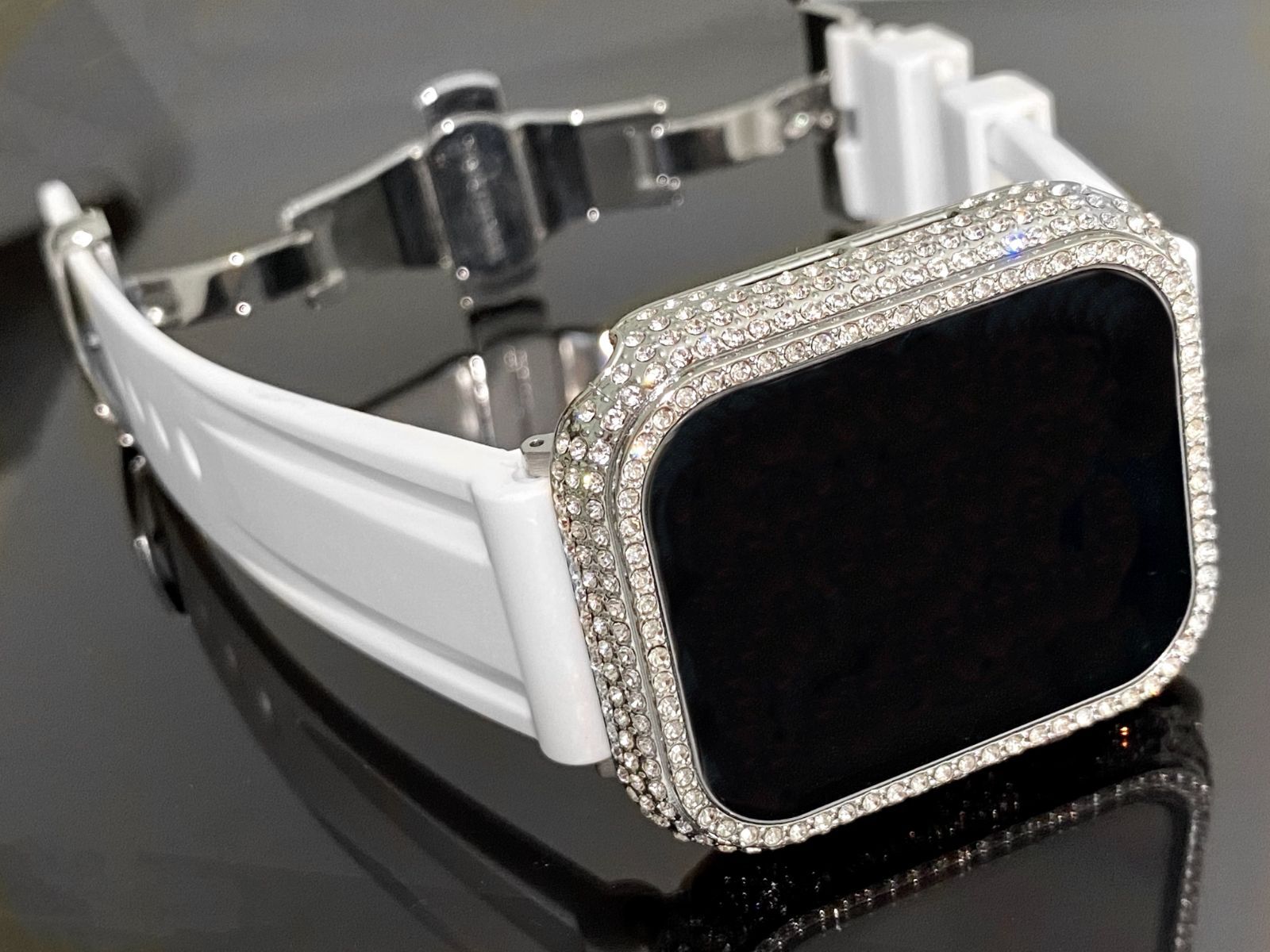04☆アップルウォッチバンド ラバーベルト Apple Watch キラキラ