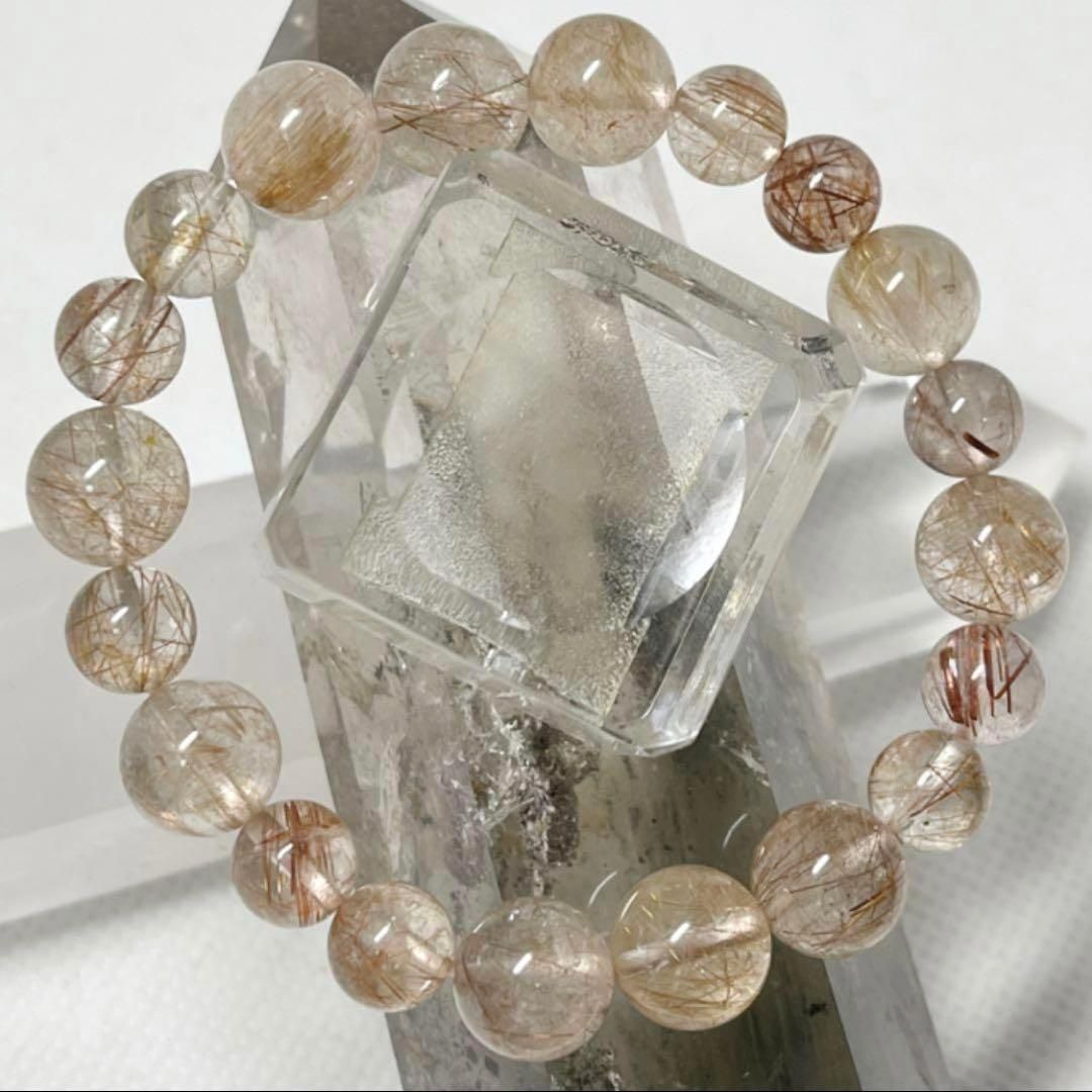 ミックスルチル パワーストーン ブレスレット 内径約15cm ミックス