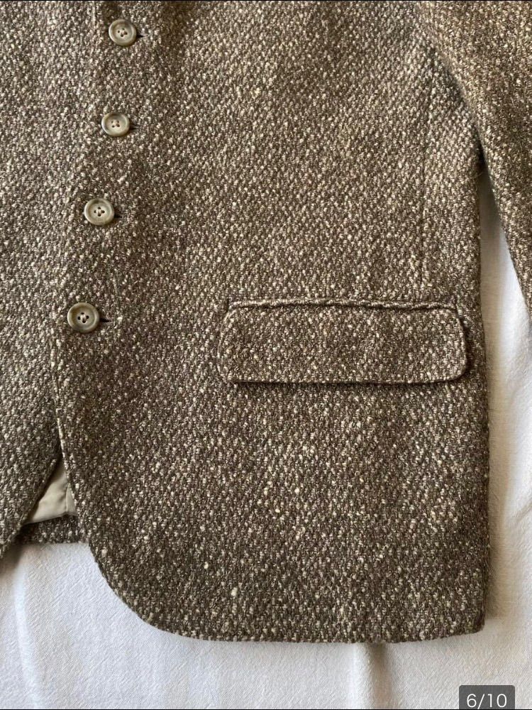 Used 80s ラブレア♡ 脇マチ Wフェイス ツイードジャケット 80s Y's for men ツイードジャケット / M ウール ベージュ