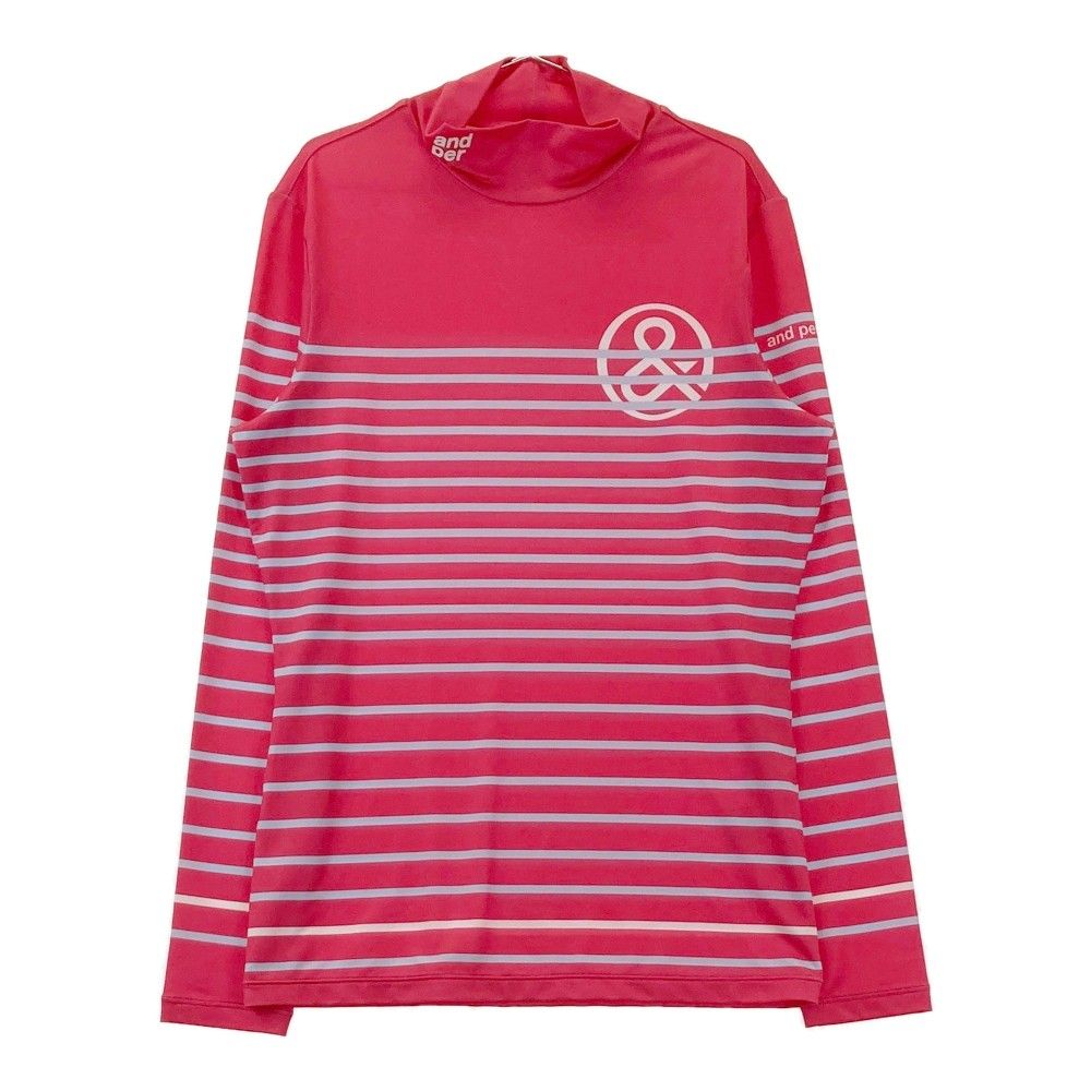 サイズ：M AND PER SE アンパスィ ハイネック 長袖Tシャツ
