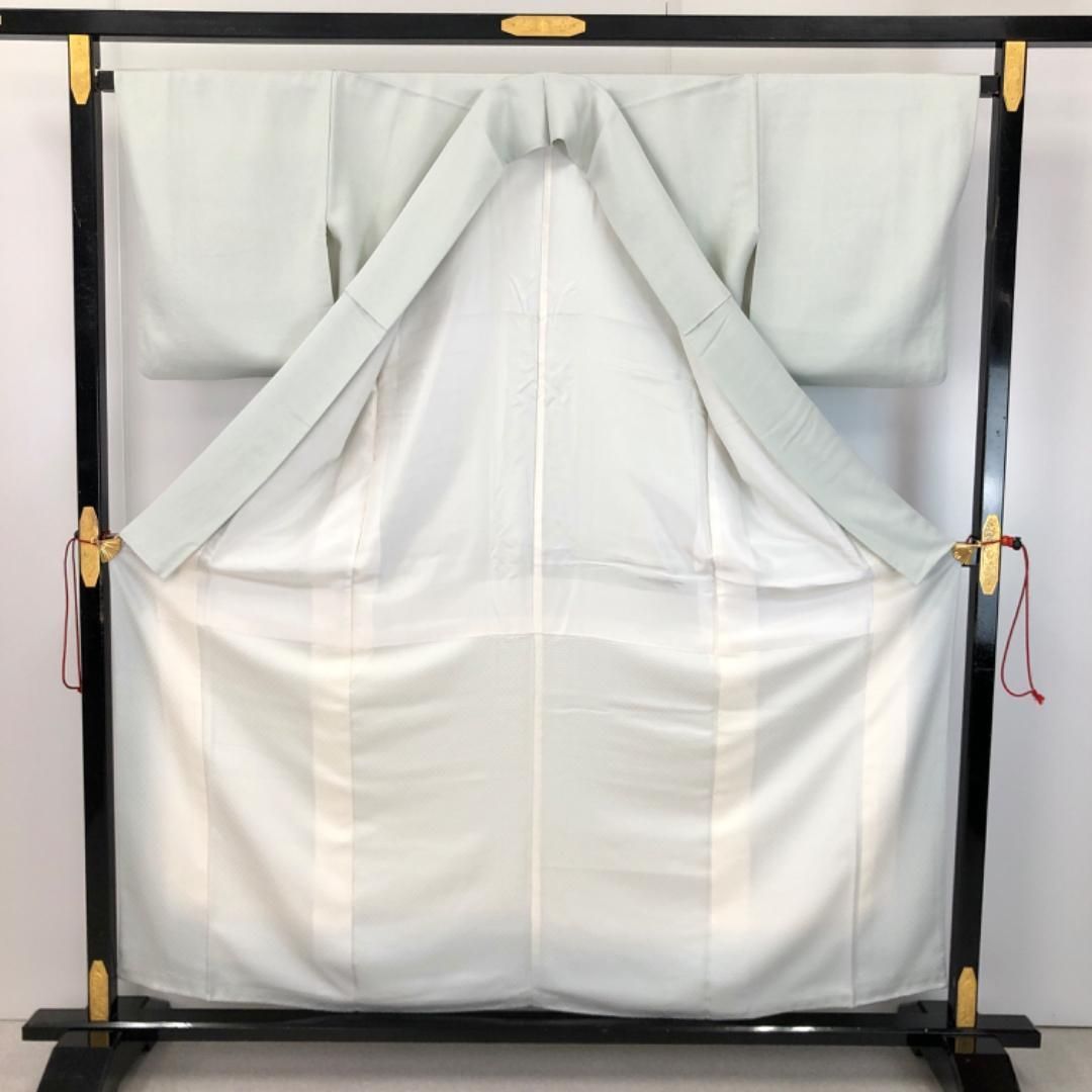 色無地 青白磁色 縮緬 K-5447