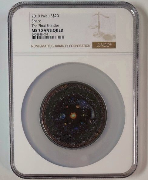 2019 Palau 20$ UNIVERSE - Space Final Frontier 3 oz Silver Coin NGC MS70