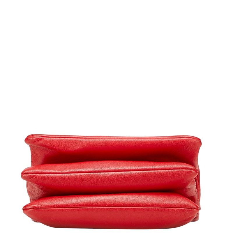 CELINE セリーヌ　トリオ　レッド セリーヌ トリオ 斜め掛け ショルダーバッグ レッド レザー