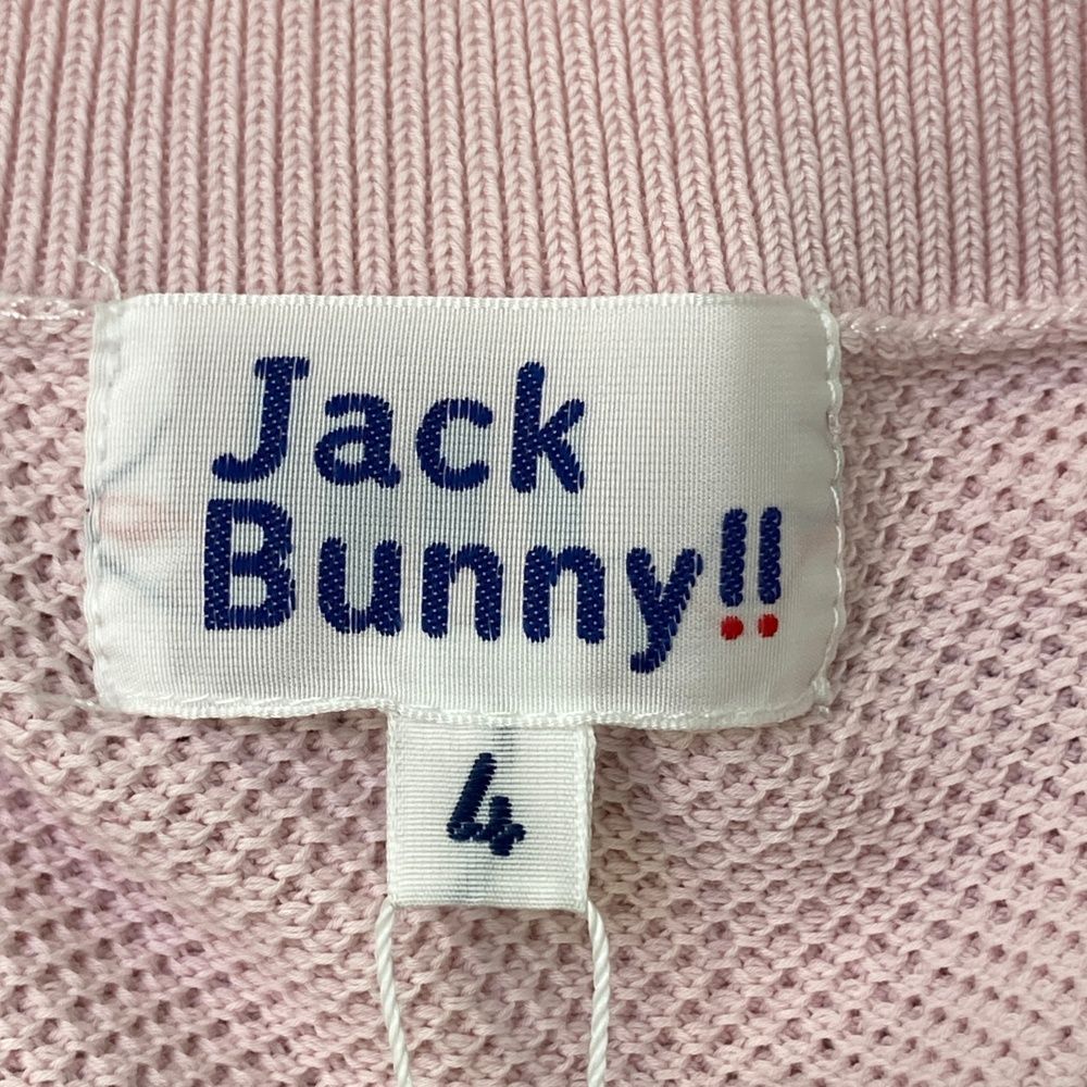 新品未使用　ジャックバニー　ゴルフベスト　サイズ４　ピンク サイズ：4 JACK BUNNY ジャックバニー コットン ニットベスト