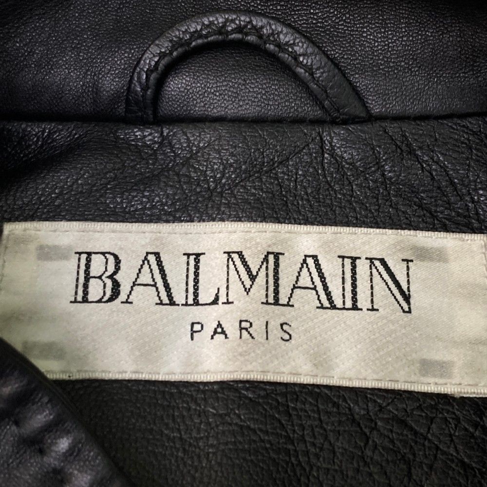 BALMAIN バルマン レザージャケット ブラック系 M [240101428488 BALMAIN バルマン レザージャケット ブラック系 M [240101428488