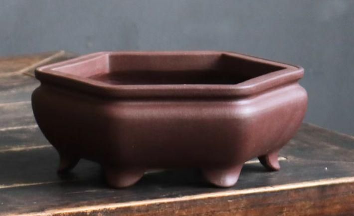 六角鉢 中国宜興 紫砂の鉢盆栽鉢 植木鉢 小品盆栽鉢 大品盆栽鉢