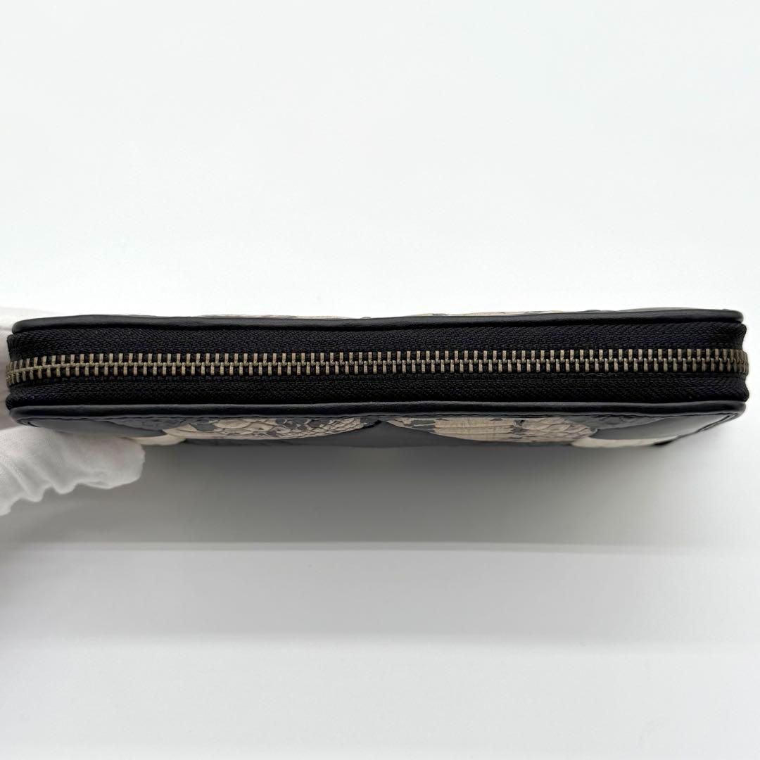 COACH 長財布 パイソン 型押し レザー ラウンドファスナー 良品】COACH ラウンドファスナー 長財布 パイソン型押し