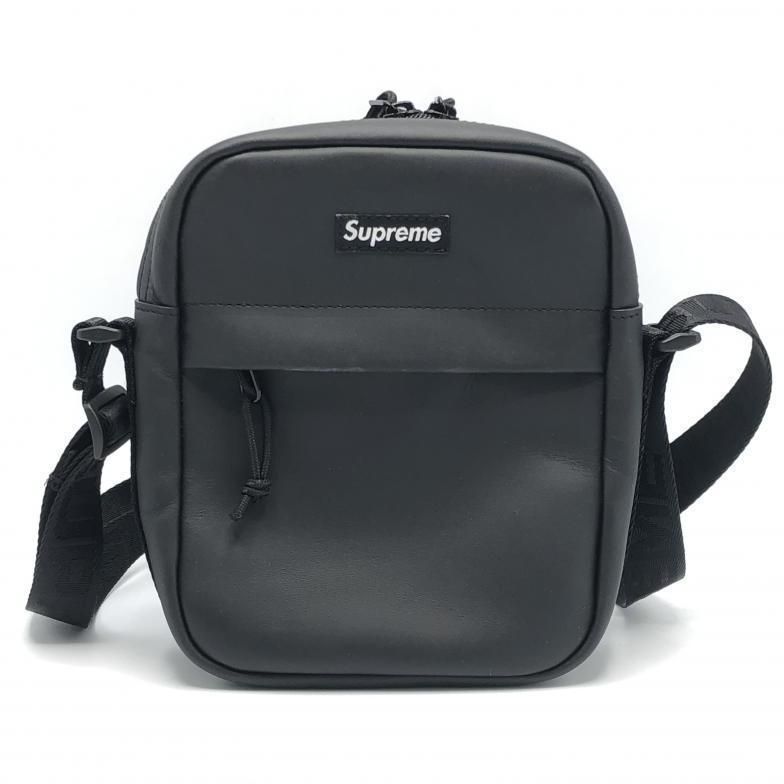 【中古】Supreme 23FW Leather Shoulder Bag ショルダーバッグ ブラック シュプリーム[10]