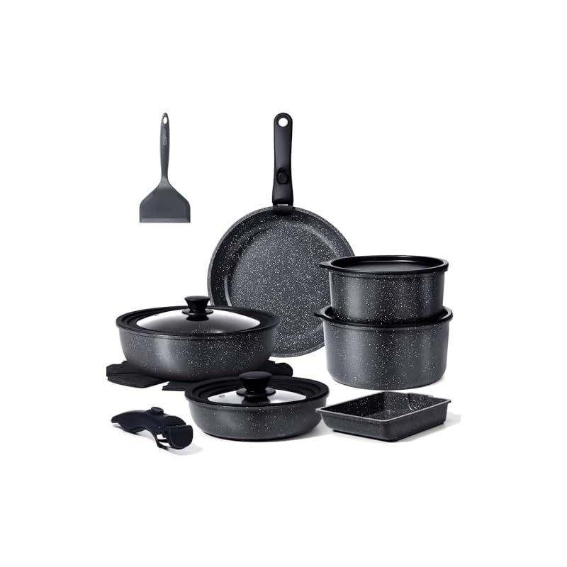 GiPP セラミックコーティング フライパン セット 17点 IH ガス火対応 フッ素不使用 体に害のない くっつきにくい 鍋セット 取っ手が取れる 卵焼き器 軽量 お手入れ簡単 食洗機対応 オーブン対応 PTFE PFOA PFOS フリー 一年 グレー 0