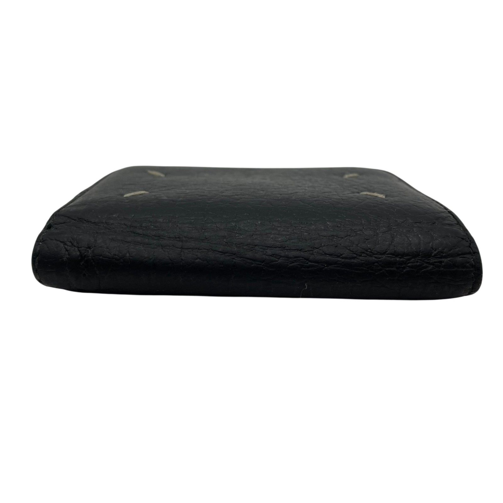 Maison Margiela ミニ財布 黒 レザー Maison Margiela マルジェラ 二つ折り財布 コンパクト ミニ財布
