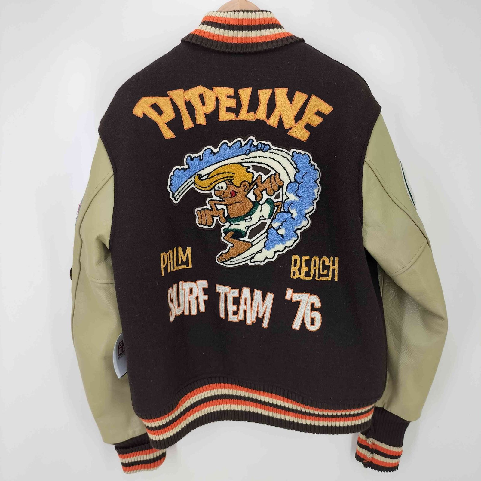 ホワイツビル サーフ パイプライン スタジャン フルデコ 袖革 レア 40