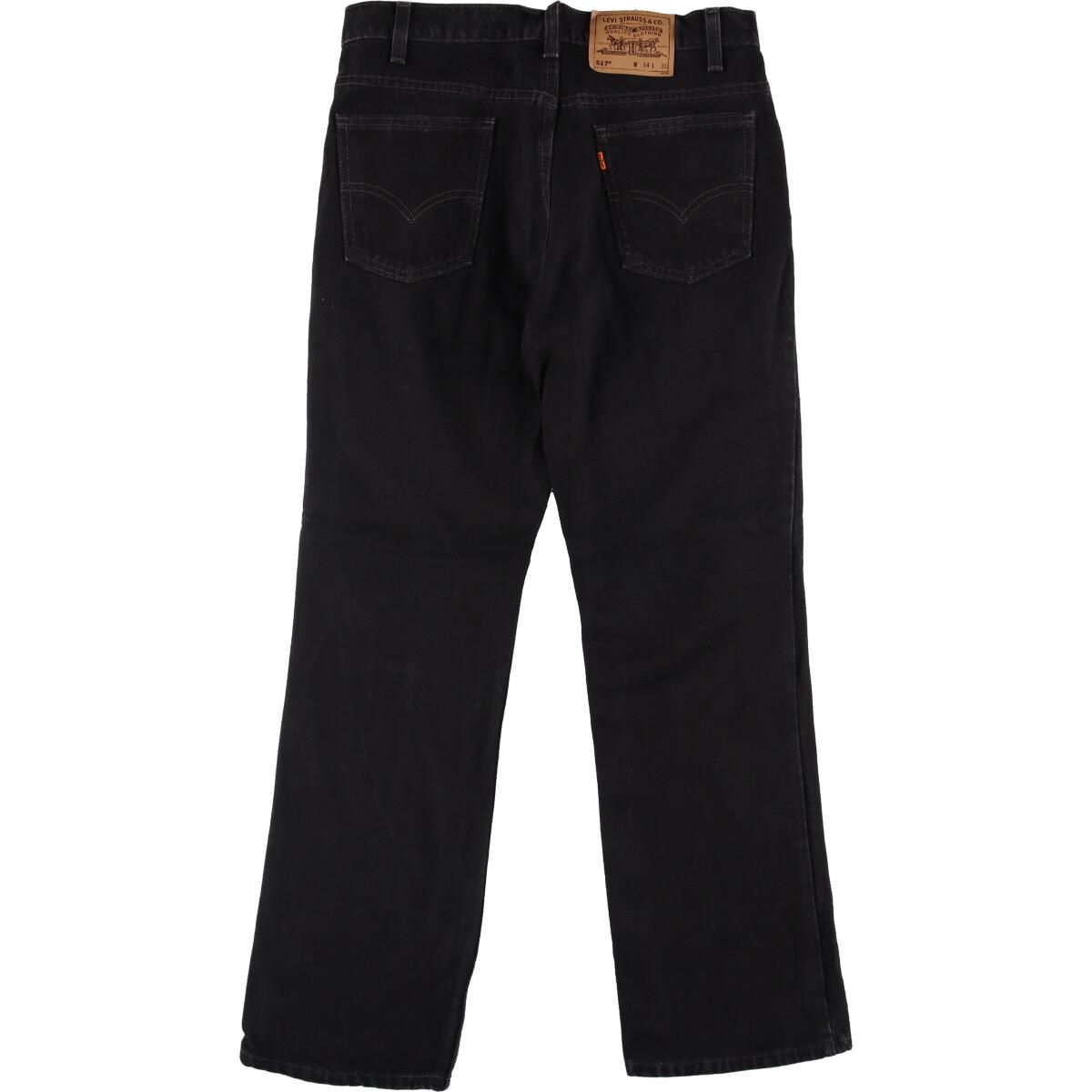 【色落ち抜群、90年代】Levi'sブラックデニム古着フェードトルコ製sk8 90s “Levis 505” 後染めblack denim pants オレンジタブ W35L32