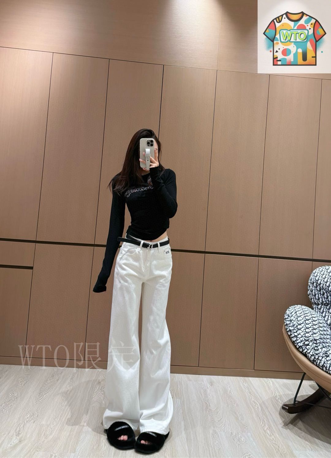 今日 Dior ディオール ロゴレター ポケットプリント ジーンズ-2