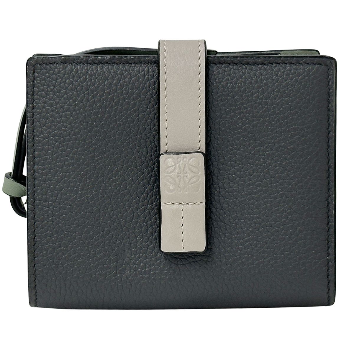 ロエベ LOEWE 財布 レディース ブランド バーティカルウォレット 二つ折り財布 レザー グレー グリーン チャコール グレージュ 上品 おしゃれ コンパクト