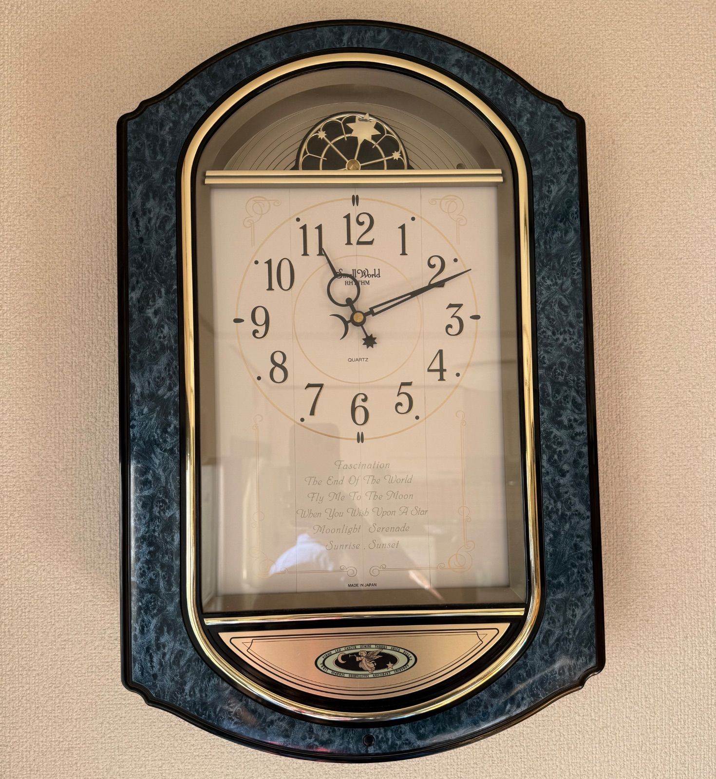 リズム時計 スモールワールド ピア からくり時計 掛け時計 4MH744RH