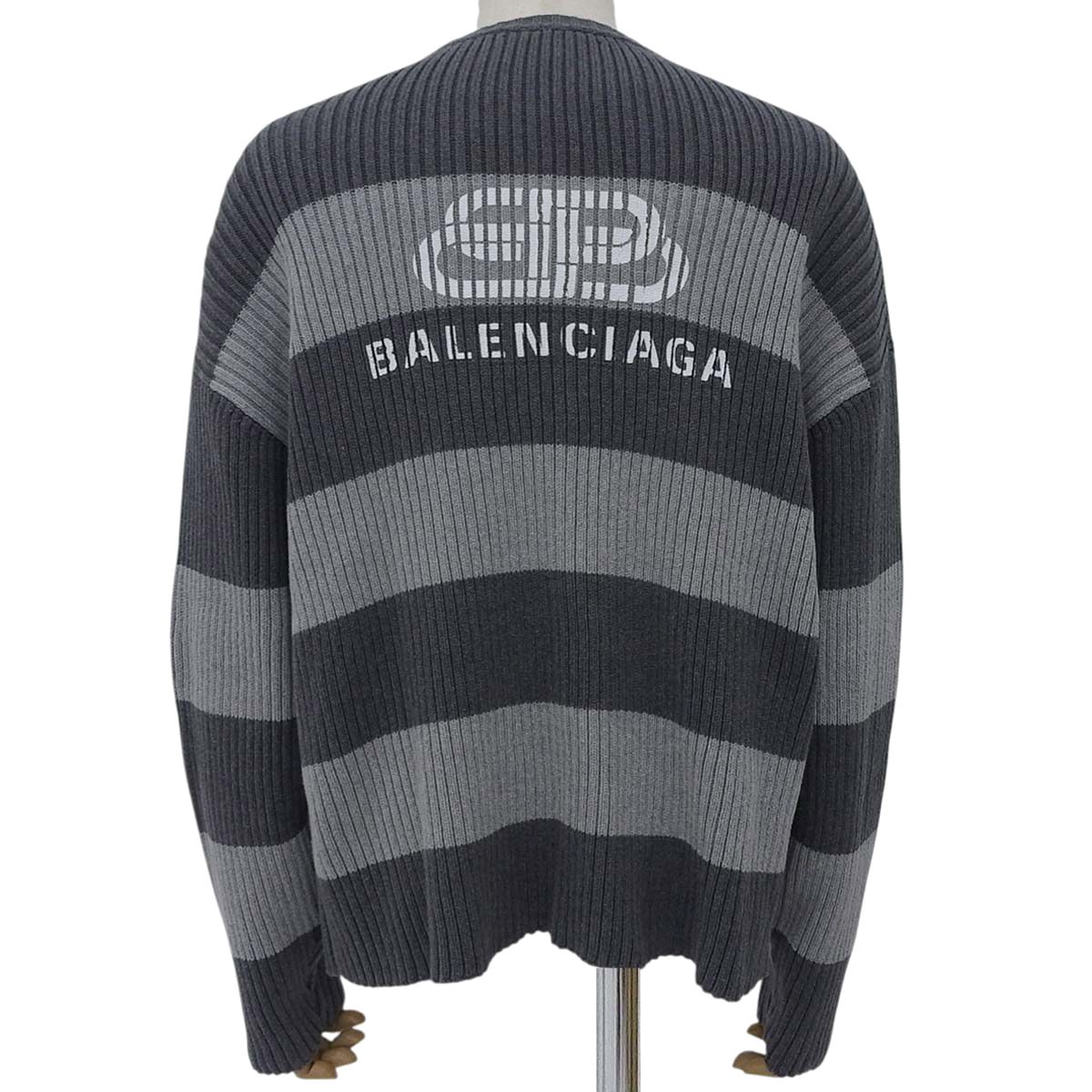 BALENCIAGA バレンシアガ バック BB ロゴ ボーダー ニット BALENCIAGA(バレンシアガ) バックロゴ ボーダーニット ニット