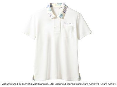 LAURA ASHLEY ニットシャツLW202-13 オフホワイト|アメリ ブルー LL