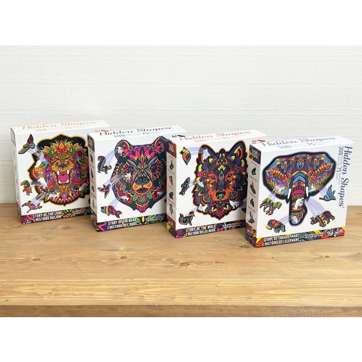 ヒドゥン シェイプス アニマル パズル 【全4種】 300ピース