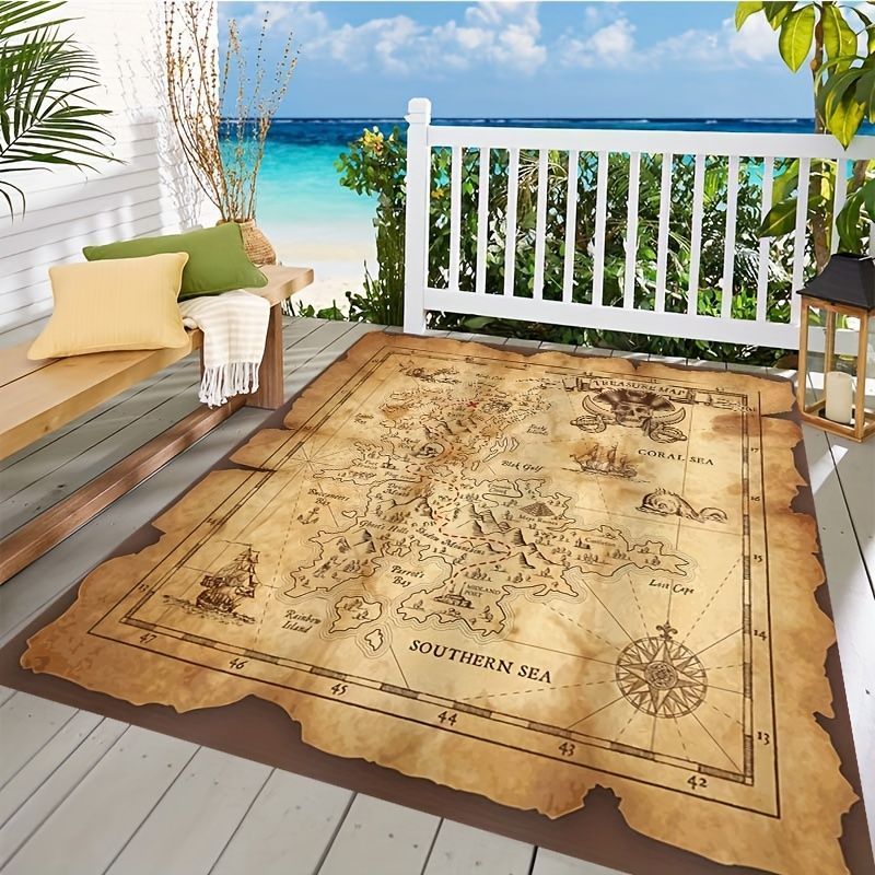 ペルシャ ギャッベ ミニマット 43×40 黄金色 ザクロの実 ギャッベ ミニ