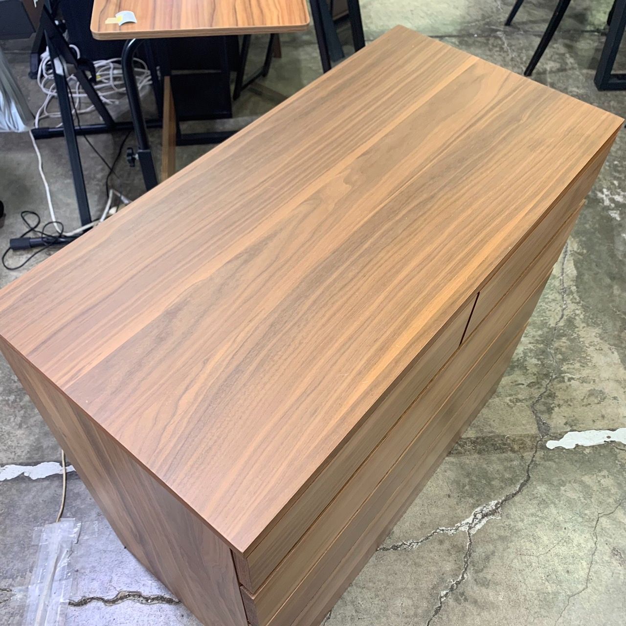 MUJI 無印良品 木製チェスト4段 ウォールナット材突板