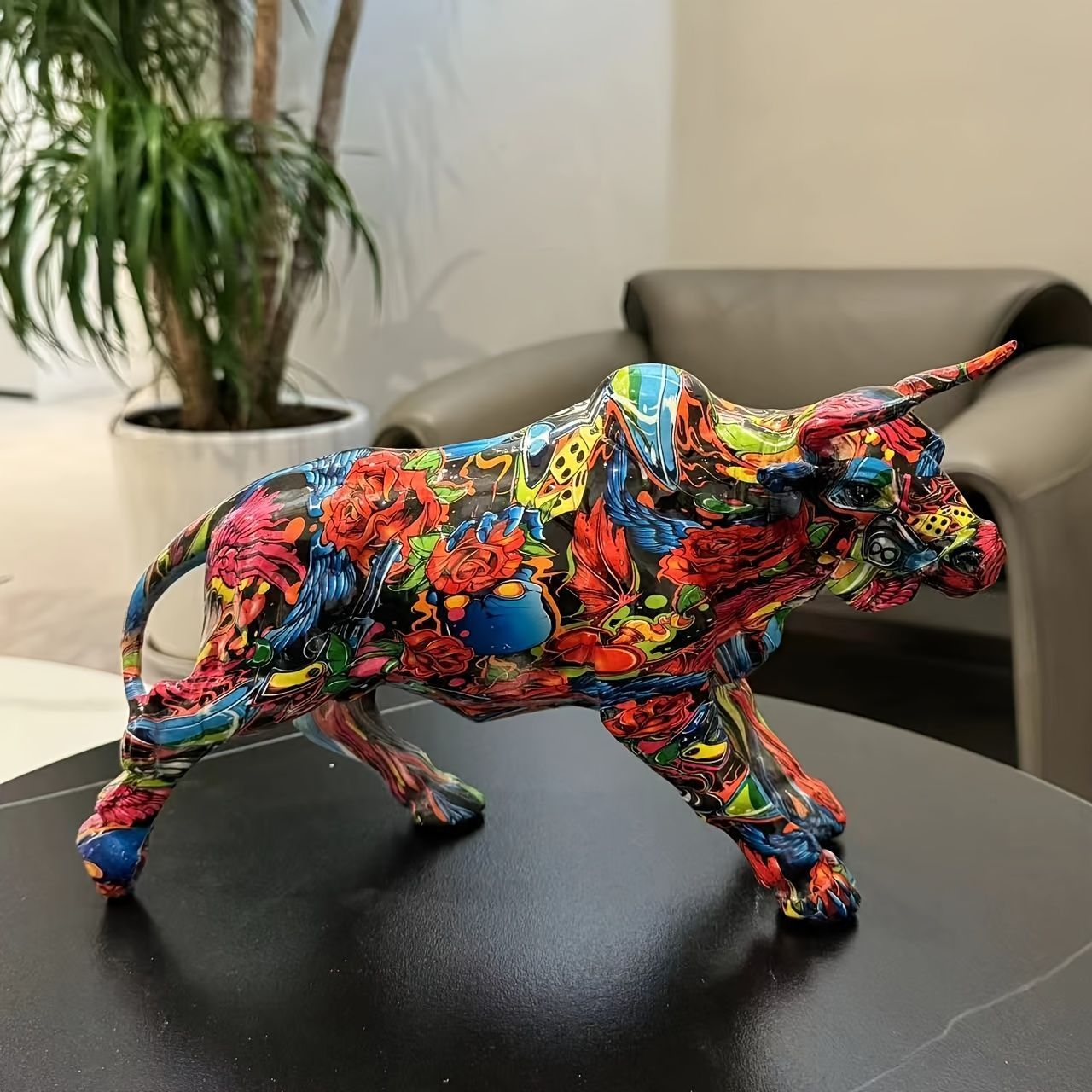 置物 オブジェ 牛 ウシ カラフル 室内 インテリア エレガント 高級感