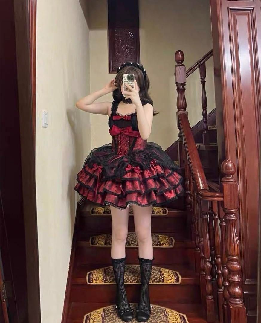 ロリータ アイドル服 ゴシック プリンセスドレス コスプレ衣装