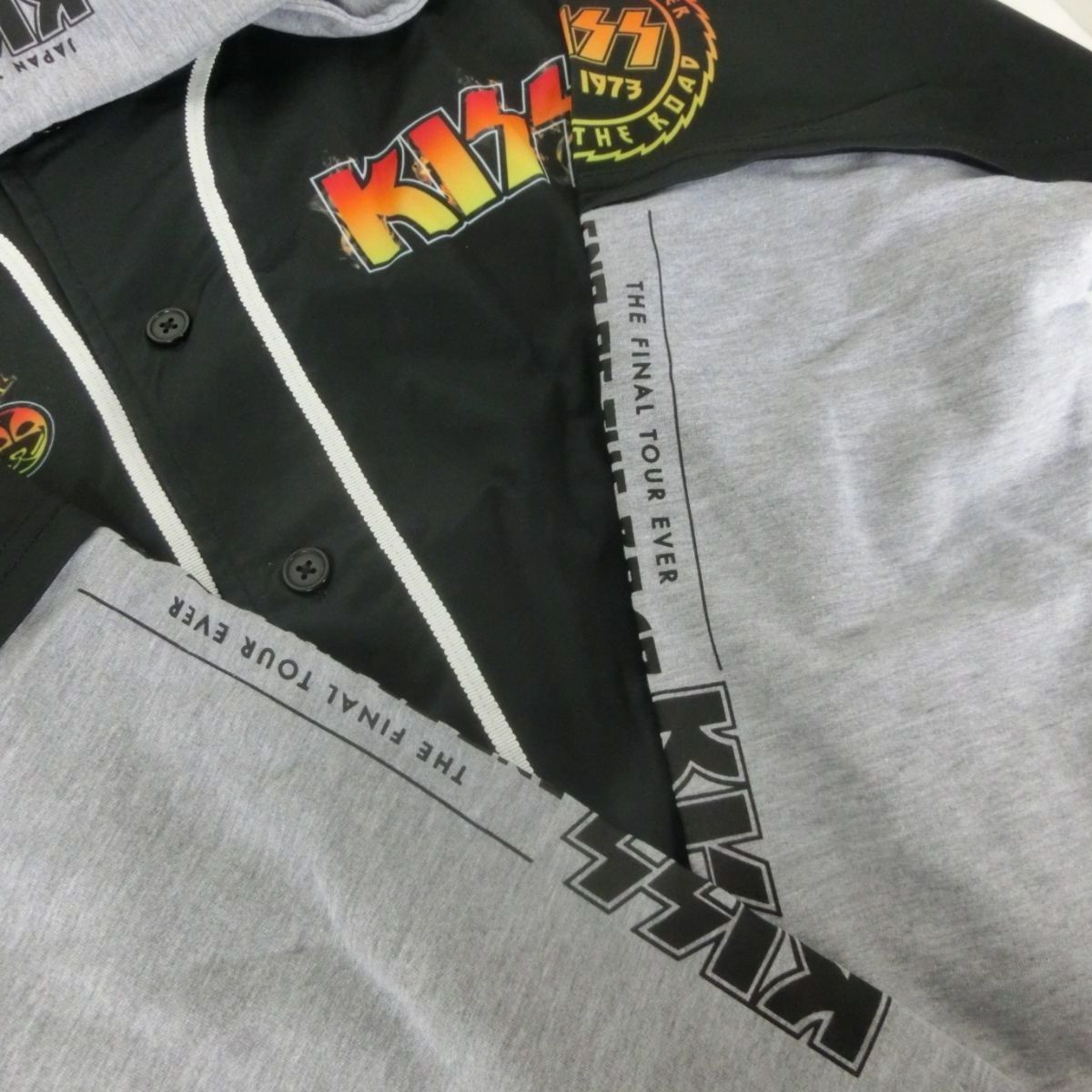 当店の記念日 KISS ツアー2019 炎のレイヤードベースボールシャツ XL