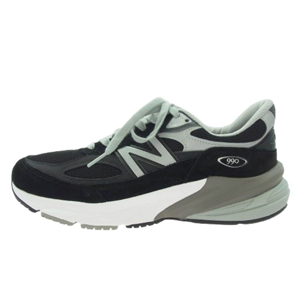 NEW BALANCE ニューバランス M990BK6 スエード メッシュ ローカット スニーカー ブラック系 グレー系 26cm【極上美品】【中古】 NEW BALANCE ニューバランス M990BK6 スエード メッシュ ローカット