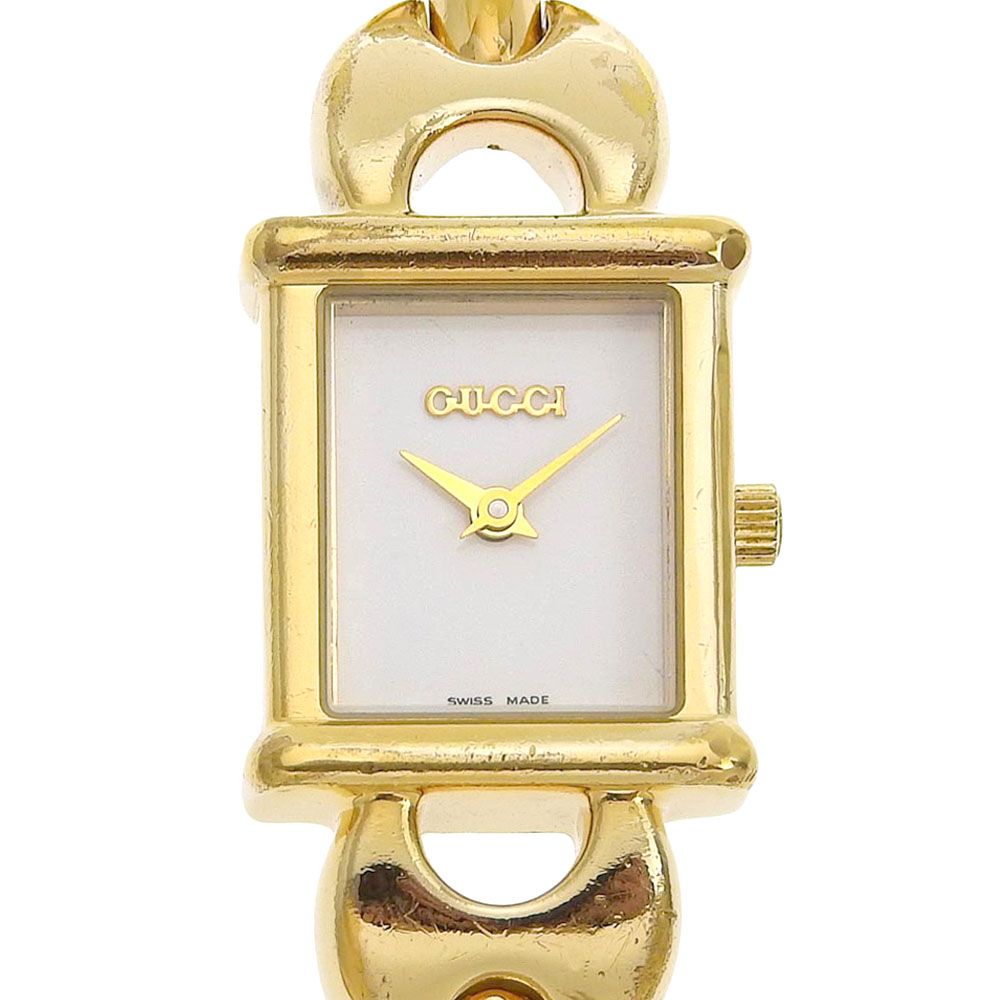 GUCCI】グッチ チェンジベルト 1800L 金メッキ ゴールド クオーツ 