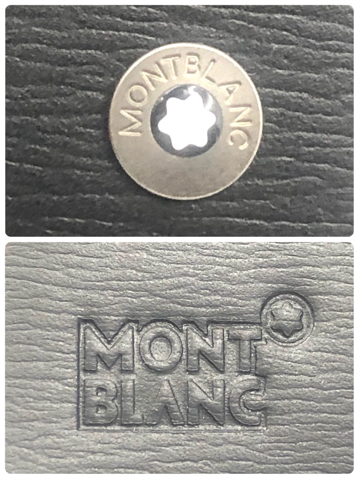 モンブラン｜名刺入れ　カードケース　レザー　スター　ロゴ　ビジネス □未使用同然□MONTBLANC モンブラン 名刺入れ カードケース