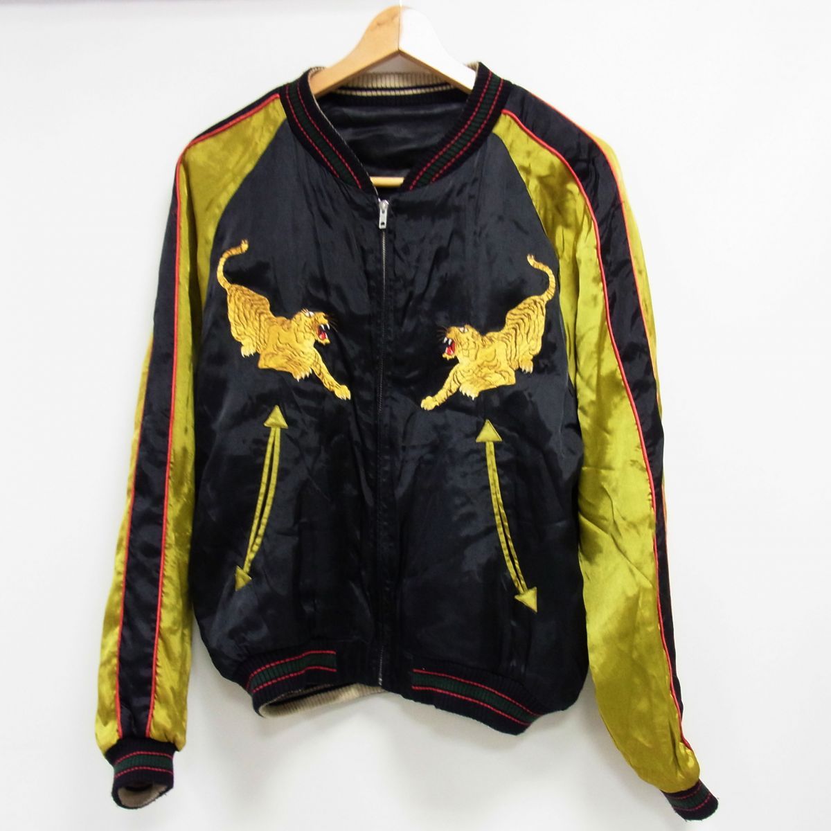 ☆CROPPED HEADS×CROWS スカジャン サテン ジップジャケット