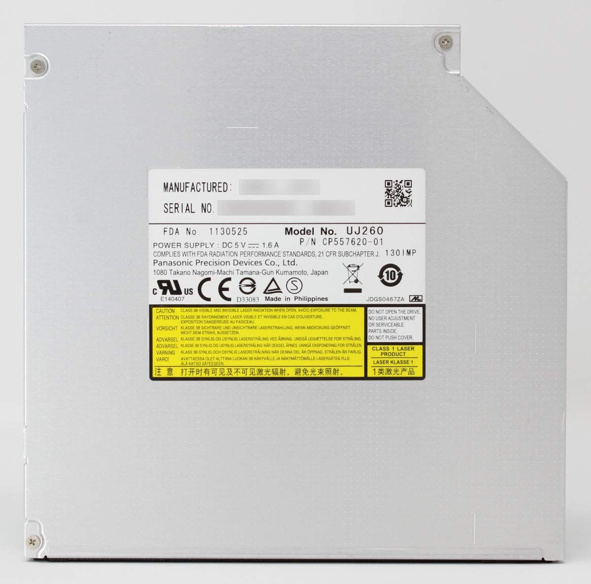 即日発送 Panasonic ノートPC用 ブルーレイスリムドライブ BD-R×6倍速書込対応 ブラック UJ-260 バルク品 CHRISTIANNAURATH_COM_BR