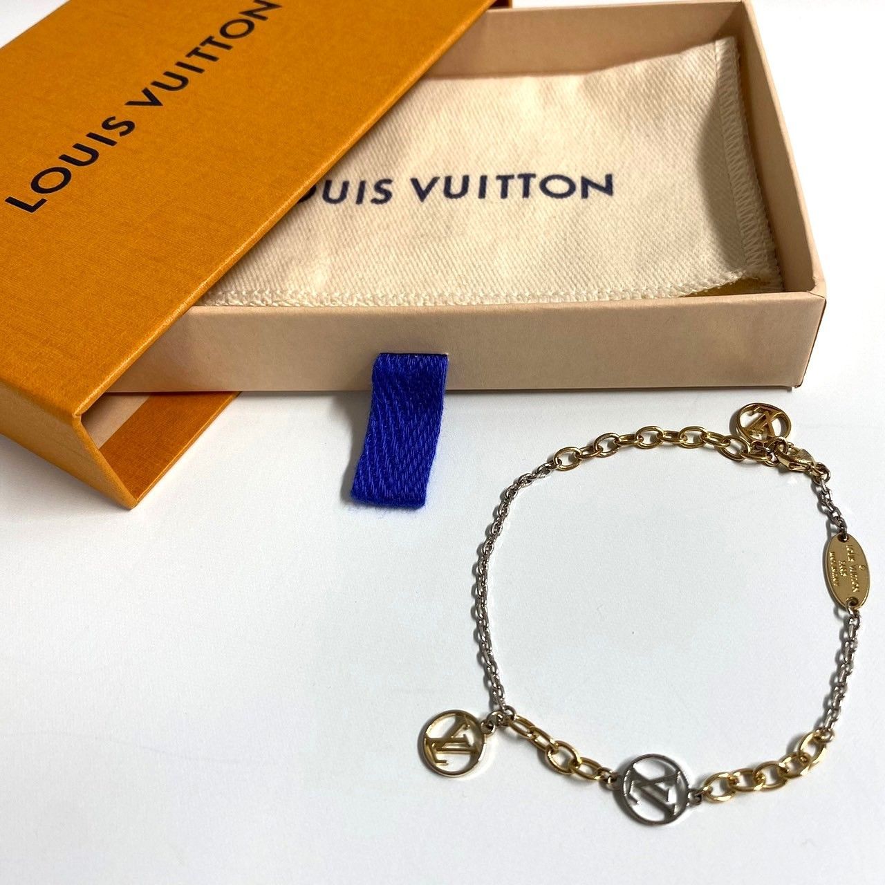 0975 LOUIS VUITTON ルイヴィトン ロゴマニア ブレスレット
