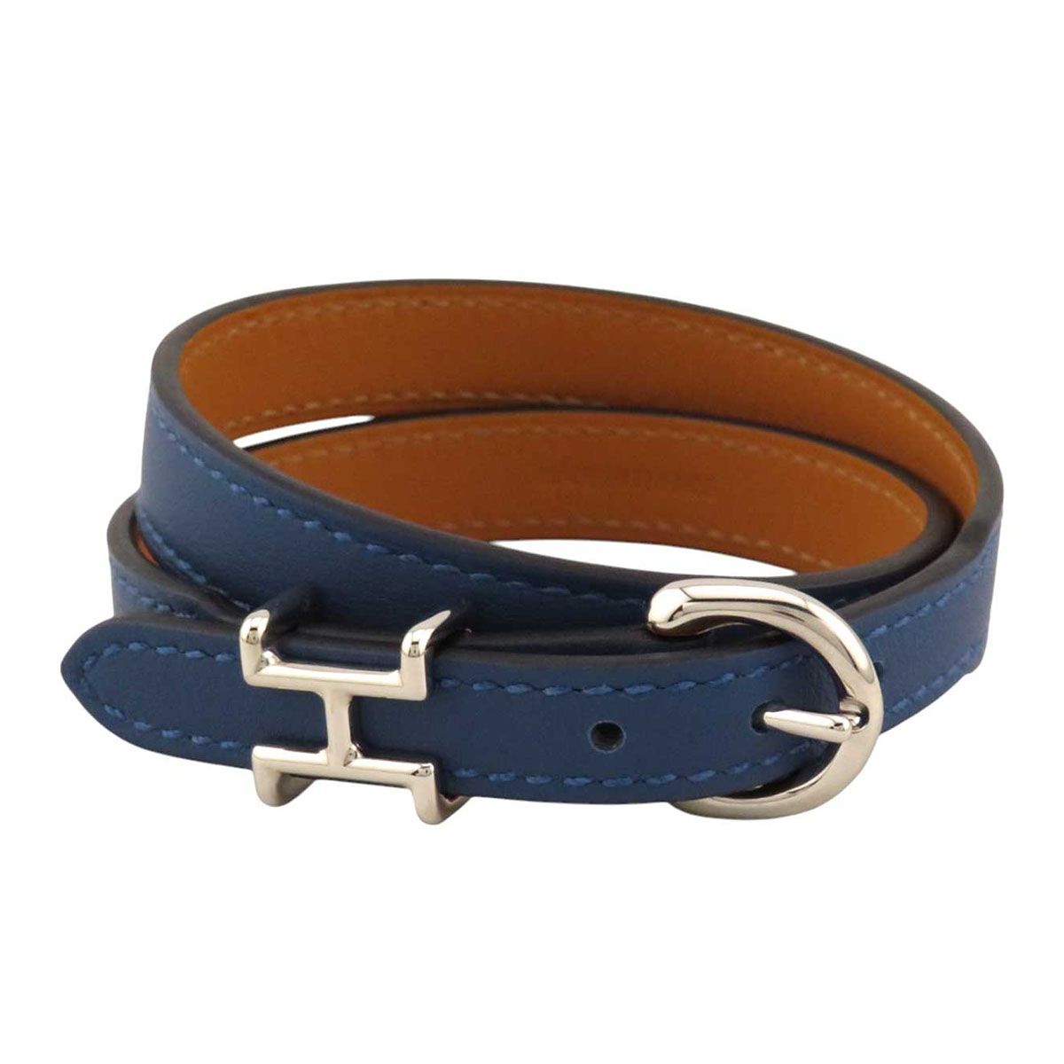 エルメス トレンチ レザー ブレスレット メタル レザー ユニ