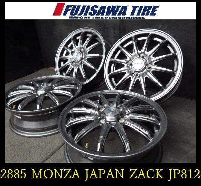 2885 B▲ ▲MONZA JAPAN ZACK JP-812 ホイール▲14x4.5J 4穴 PCD100 45▲4本