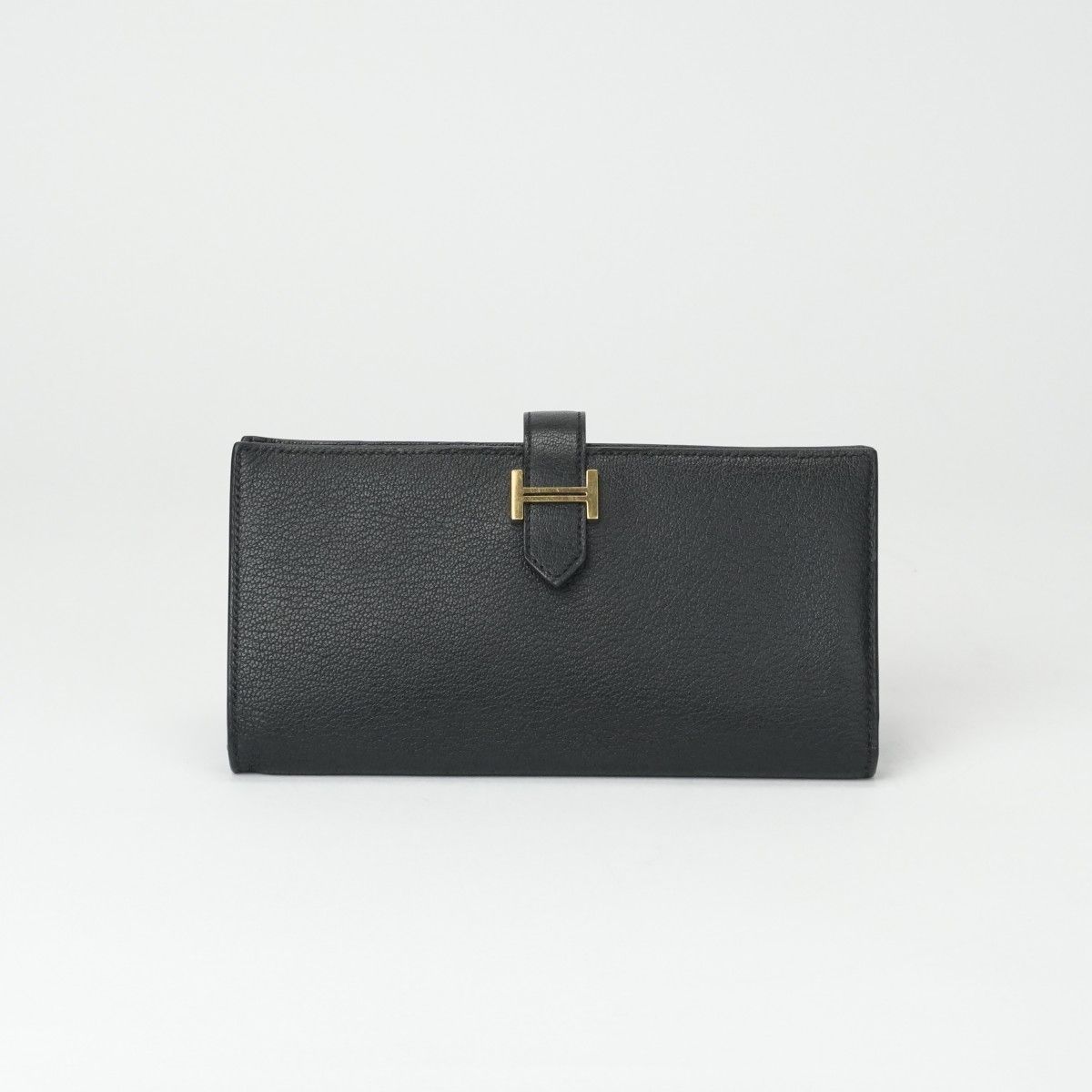 エルメス HERMES ベアンスフレ ベアン スフレ 財布 長財布 ロングウォレット シェーブル ノワール ブラック 黒 ゴールド金具 シェーブル