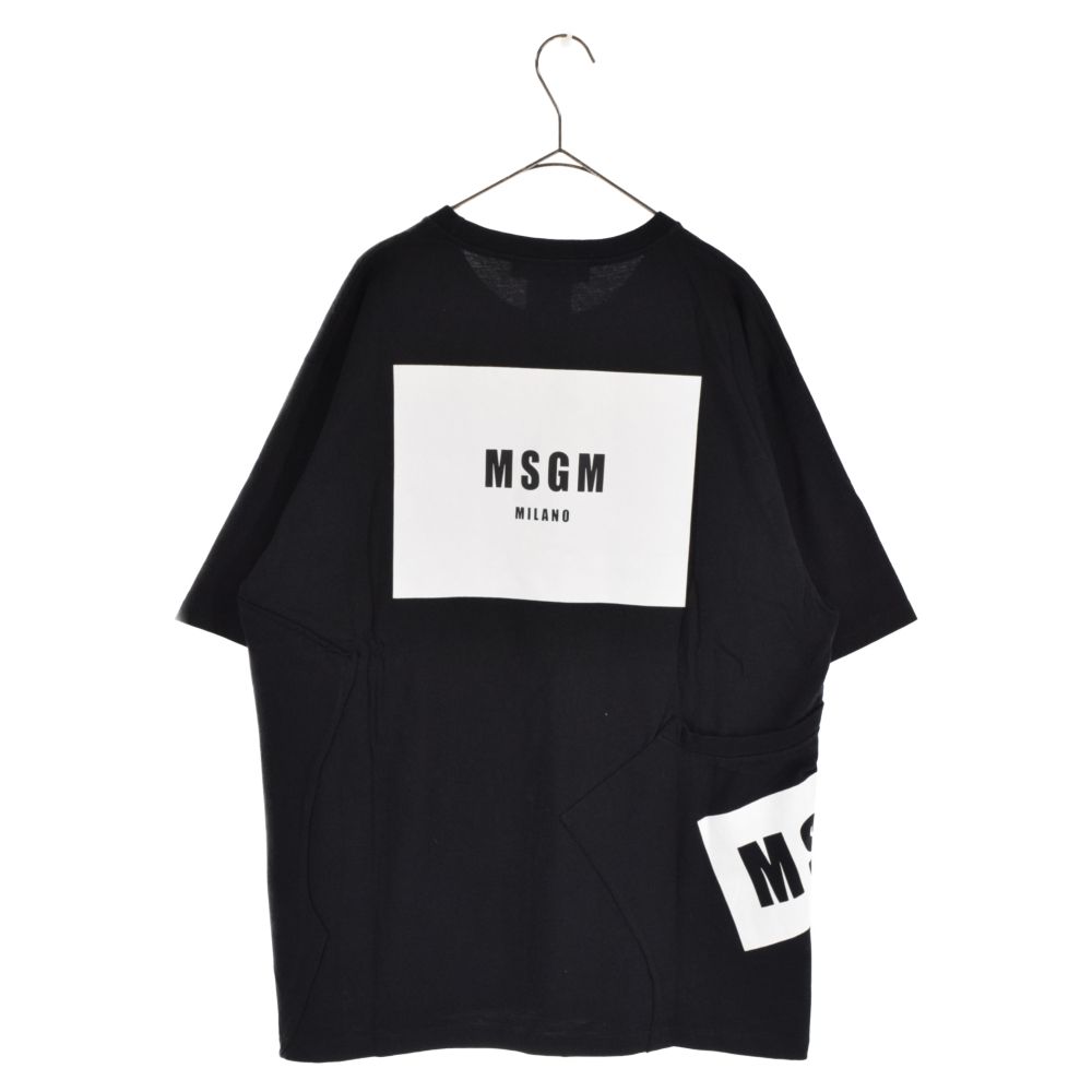 MSGM (エムエスジーエム) 17SS ロゴプリント 半袖Tシャツ ブラック 