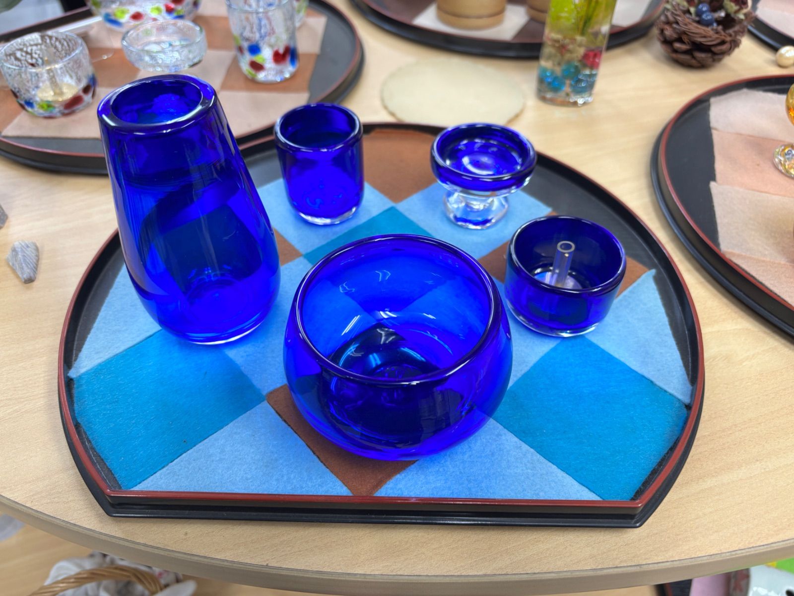 ガラス具足 コバルト