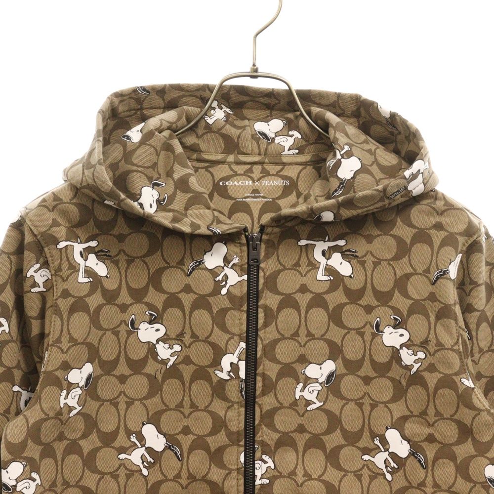 COACH コーチ×PEANUTS スヌーピーシグネチャー ジップアップパーカー COACH (コーチ) ×PEANUTS ピーナッツ スヌーピー シグネチャー