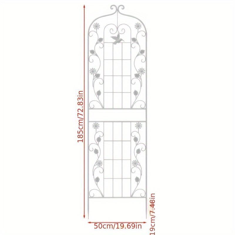 フェンス ガーデンフェンス ワンピースパック エレガント 錬鉄製ガーデントレリス 花のつる 小さな植物 パターン 屋外用クライミングフレーム 耐久性のある金属構造 パティオ 庭 美的魅力 ホワイト素材 おしゃれ 鳥のシルエット ガーデニング STEELWINDOWSANDDOORS_COM