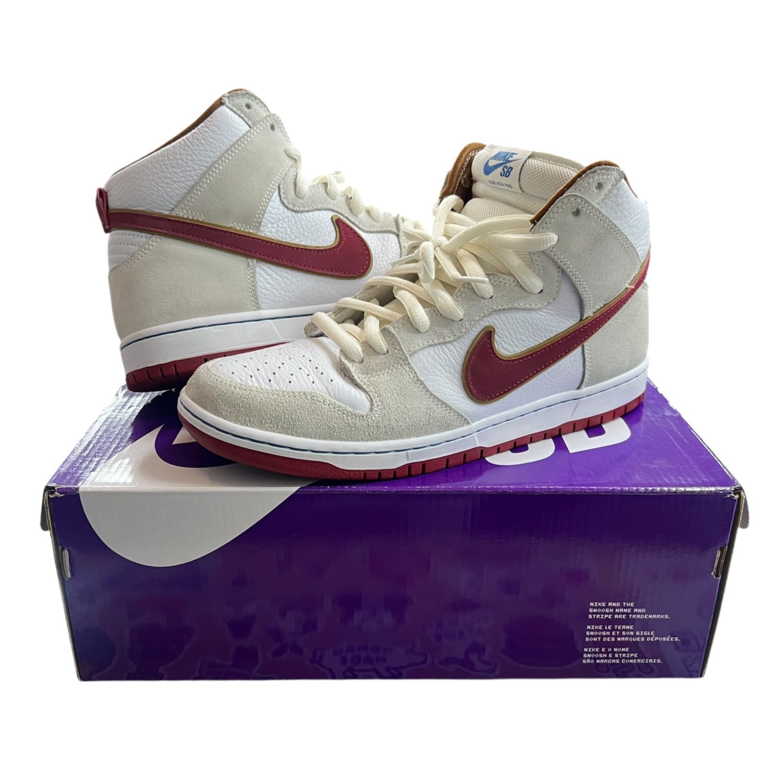 Nike SB Dunk High Pro Sail/Team Crimson ナイキ エスビー ダンク 