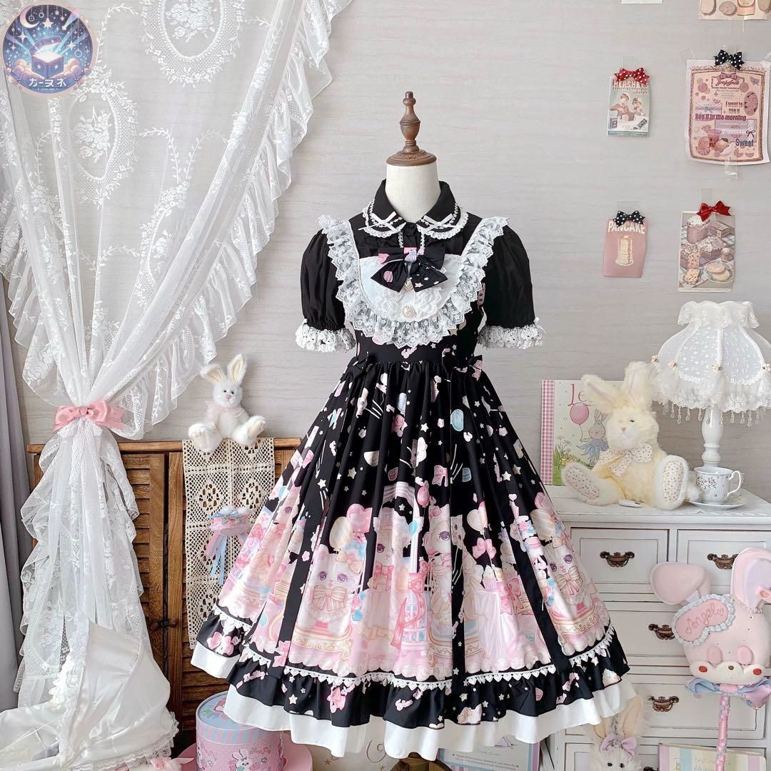 ♥ ネコちゃん柄ジャンパースカート♪女子会にぴったりロリータファッション IMPECCABLEHEALTHCARESERVICES_COM