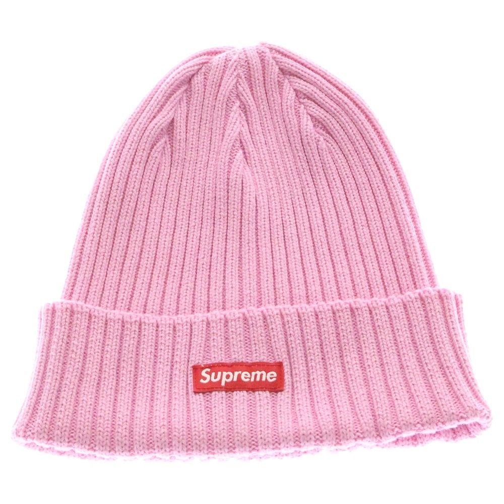 SUPREME シュプリーム 25SS Overdyed Beanie スモールボックスロゴリブビーニー 帽子 ピンク