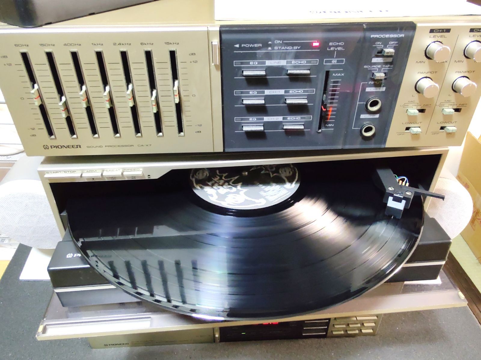 55r1 レコード再生OK♪パイオニア コンポ PL-X7 F-X7 CA-X7 A-X7 4点セット